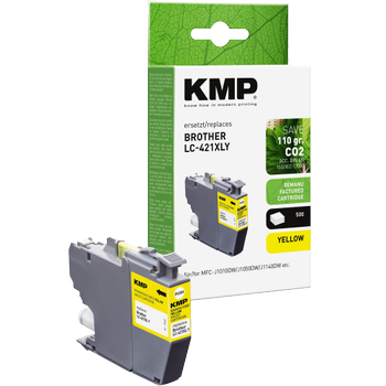 KMP LC421XLY Compatibel Brother Inktcartridge Geel (15.484.009)
