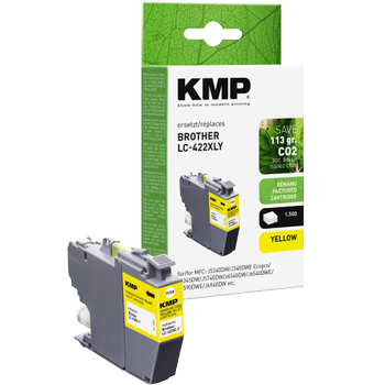 KMP LC422XLY Compatibel Brother Inktcartridge Geel (15.524.009)