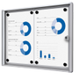 SHOWDOWN Vitrine Magnetisch 49,1 (B) x 35 (H) cm Zilver 2 x A4