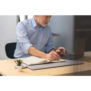 SIGEL Conceptum Schrijfblok A5 Geruit Zijdelings Gebonden Kunststof Harde kaft Blauw, metallic Geperforeerd 194 Pagina's (CO402)