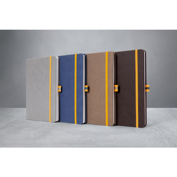 SIGEL Linescape Schrijfblok A5 Geruit Zijdelings Gebonden PU (Polyurethaan) Harde kaft Donkergrijs Niet geperforeerd 176 Pagina's (LS106)