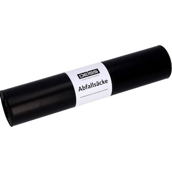 DEISS Vuilniszakken 60 l Zwart 20 Stuks (55069)