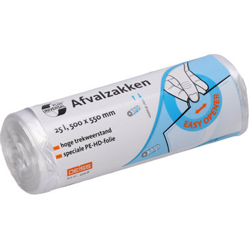Universal Plus Universal Plus Vuilniszakken 25 l Transparant 50 Stuks (49918)