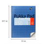 PUKKA Metallic Schrijfblok A4 Geruit Dubbeldraads Zijgebonden Karton Harde rug Metallic blauw Geperforeerd 150 Pagina's 3 stuks à 150 vellen (ERM009SQ)