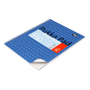 PUKKA Metallic Schrijfblok A4 Geruit Dubbeldraads Zijgebonden Karton Harde rug Metallic blauw Geperforeerd 150 Pagina's 3 stuks à 150 vellen (ERM009SQ)
