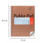 PUKKA Metallic Schrijfblok A4 Geruit Dubbeldraads Zijgebonden Karton Harde rug Brons Geperforeerd 300 Pagina's Pak van 3 (7019-METSQ)