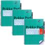 PUKKA Metallic Schrijfblok A4 Geruit Dubbeldraads Zijgebonden PP (Polypropeen) Harde rug Groen Niet geperforeerd 200 Pagina's Pak van 3