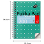 PUKKA Metallic Schrijfblok A6 Geruit Dubbeldraads Zijgebonden Karton Harde rug Groen Niet geperforeerd 200 Pagina's Pak van 3 (JM036SQ)