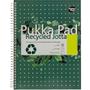 PUKKA Recycled Schrijfblok A4 Gelinieerd Dubbeldraads Zijgebonden Karton Harde rug Groen Geperforeerd 110 Pagina's Pak van 3 (RCA4/110-3)