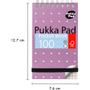 PUKKA Notitieblok A7 Geruit Dubbeldraads Bovengebonden Karton Harde rug Kleurenassortiment Niet geperforeerd Pak van 6 (6254-METSQ)