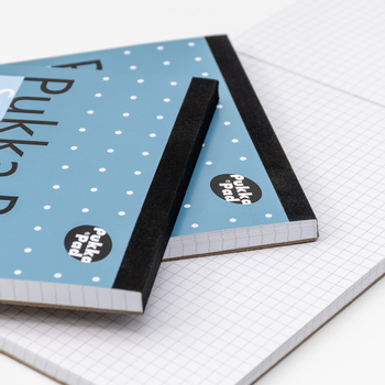 PUKKA Metallic Navulblok Gelijmd A5 Geruit Karton Harde rug Zilver Niet geperforeerd Pak van 6 (6468-METSQ)