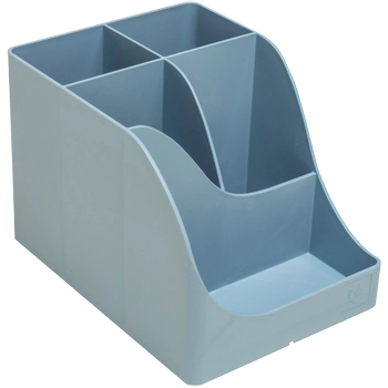 EXACOMPTA AutentiK Pennenhouder 5 Compartimenten Kunststof Blauw, grijs (69570D)