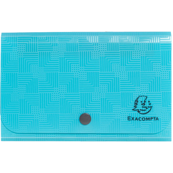 EXACOMPTA Pop'N Co Sorteermap 54 x 85 mm PP (Polypropeen) Blanco Cyaan 55499E (55499E)