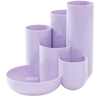 HAN CAMPUS Pennenhouder 6 Compartimenten PS (Polystyreen) Paars (17480-887)