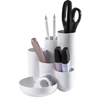 HAN CAMPUS Pennenhouder 6 Compartimenten PS (Polystyreen) Wit (17480-12)