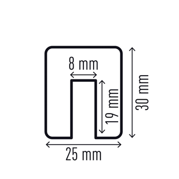 Durable Randbeschermingsprofiel Zelfklevend PU (Polyurethaan) 2,5 x 3 cm E8 5 Stuks (1127130)