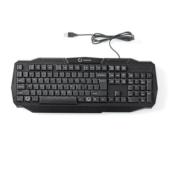 Nedis Toetsenbord Bedraad QWERTY (VS) Internationaal Zwart GKBD100BKUS (GKBD100BKUS)