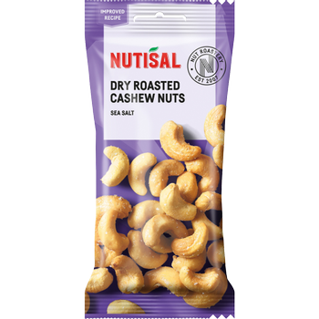 NUTISAL Dry Roasted Cashew Noten Pak van 14 60 g (55441)