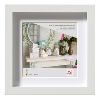 Walther Design Fotolijst Wit Hout EA222W 23,1 (b) x 3,25 (d) x 23,1 (h) cm (EA222W)