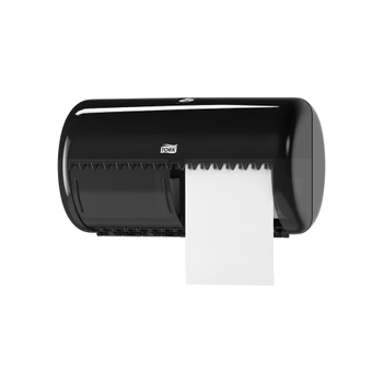 Tork Twin Vertical T4 Toiletpapierdispenser Kunststof Afsluitbaar Handmatig Zwart (557008)