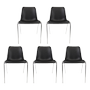 REALSPACE Iris Bezoekersstoel Zwart 120 kg 490 x 430 x 770 mm 5 Stuks