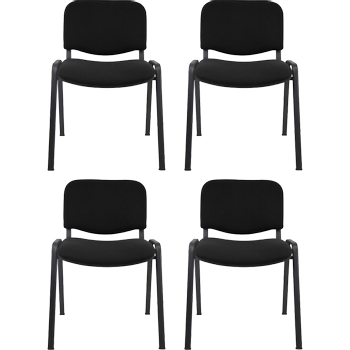 REALSPACE Bezoekersstoel Zwart 120 kg D5S/IN 530 x 540 x 800 mm 4 Stuks (1284488)