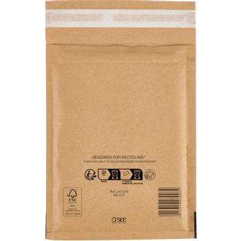 MAIL LITE Gevoerde enveloppen C/0 Goud Zonder venster Kleefstrip 200 Stuks (101273248)