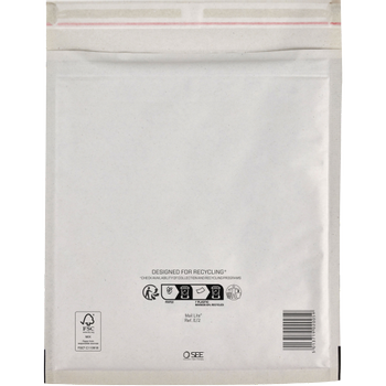 MAIL LITE Gevoerde enveloppen E/2 Wit Zonder venster Kleefstrip 200 Stuks (101273348)