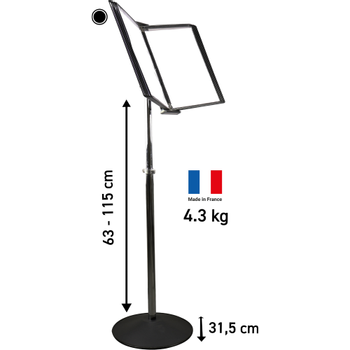 DJOIS Vloerstandaard A4 PVC (Polyvinylchloride) Zwart (570038)