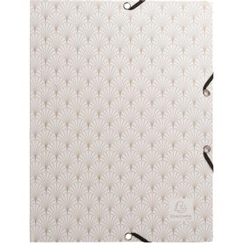 EXACOMPTA Neo Deco 3-klepsmap A4 Kleurenassortiment Gewafeld karton 400 g/m2 4 Stuks (55450E)