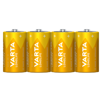 VARTA Batterijen 4120 D LR20 Alkaline 1,5 V Pak van 4 (4120101304)