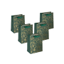 SIGEL Christmas Geschenktas Papier Groen, Goud 23 x 10 x 23 cm 5 Stuks (GT119)