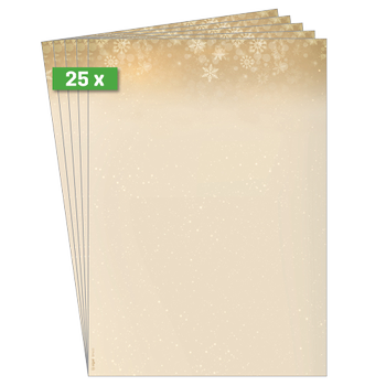 SIGEL Christmas A4 Briefpapier Goud, wit 90 g/m² 25 Stuks (DP633)