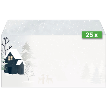 SIGEL Christmas Enveloppen 2211,10,9 cm Grijs 25 Stuks (DU601)