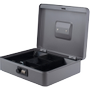PAVO Geldkist Combinatieslot 1 Compartiment 300 x 240 x 90 mm Donkergrijs (8014408)