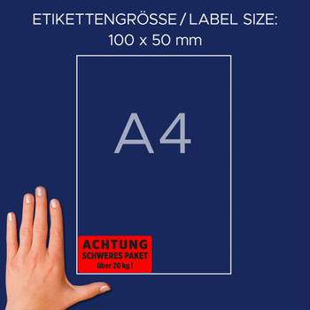 Avery Zweckform Waarschuwingsetiketten Zelfklevend Rood 100 x 50 mm 200 stuks (7255)