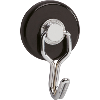 Maul Carousel Hook Cirkel Haakmagneet Zwart 5 kg draagkracht 37 mm 2 Stuks (6155790)