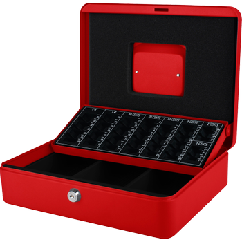 PAVO Money Manager Geldkist Sleutel 300 x 250 x 88 mm Rood (8008742)