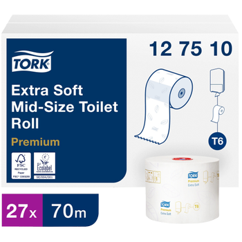 Tork Premium Toiletpapier T6 3-laags 127510 27 Rollen à 70 m (127510)