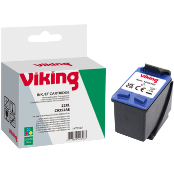 VIKING 22 compatibele HP inktcartridge C9352CE cyaan, geel, magenta (1473107)