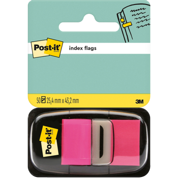 POST-IT Indexen Rechthoekig 2,54 x 4,32 cm Roze I680-21 50 Strips (70071392743)