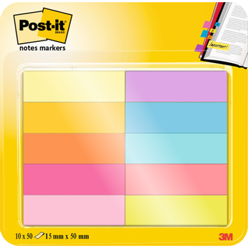 POST-IT Indexen 15 x 50 mm Kleurenassortiment 50 x 10 Stuks (670-10AB-EU)
