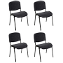 NOWY STYL Bezoekersstoel ISO Plus Stof Grijs 4 Stuks
