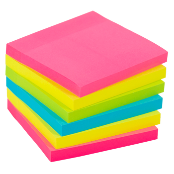 VIKING Extra Super Sticky Notes 76 x 76 mm Kleurenassortiment 6 blokken à 90 Vellen (2294852)