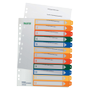 LEITZ PC Printbare Index 1294 A4 Maxi Veelkleurig 12 Tabs 11-gaats Polypropyleen 1 tot 12 (12940000)