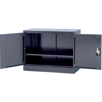 REALSPACE Draaideurkast Staal 1 Plank Afsluitbaar 920 x 420 x 700 mm Zwart (2725715)