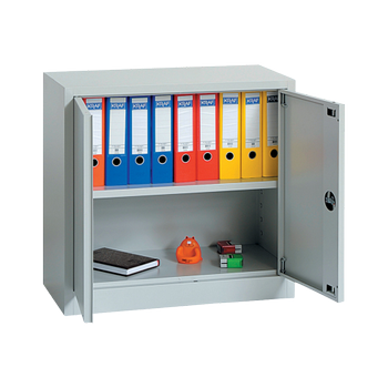 REALSPACE Draaideurkast Staal 1 Plank Afsluitbaar 920 x 420 x 700 mm Grijs (2725914)