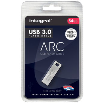 Integral ARC USB-stick 64 GB USB 3.0 Zilver (INFD64GBARC3.0)