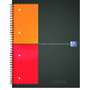 OXFORD International Collegeblok met spiraal A4+ Geruit Spiraalbinding Polypropyleen Zwart 160 Pagina's 80 Vellen