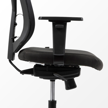 REALSPACE Karl Bureaustoel Synchroonmechanisme Mesh In hoogte verstelbare armleuning Hoogteverstelbare zitting Zwart 110 kg 640 x 695 mm (3075047)